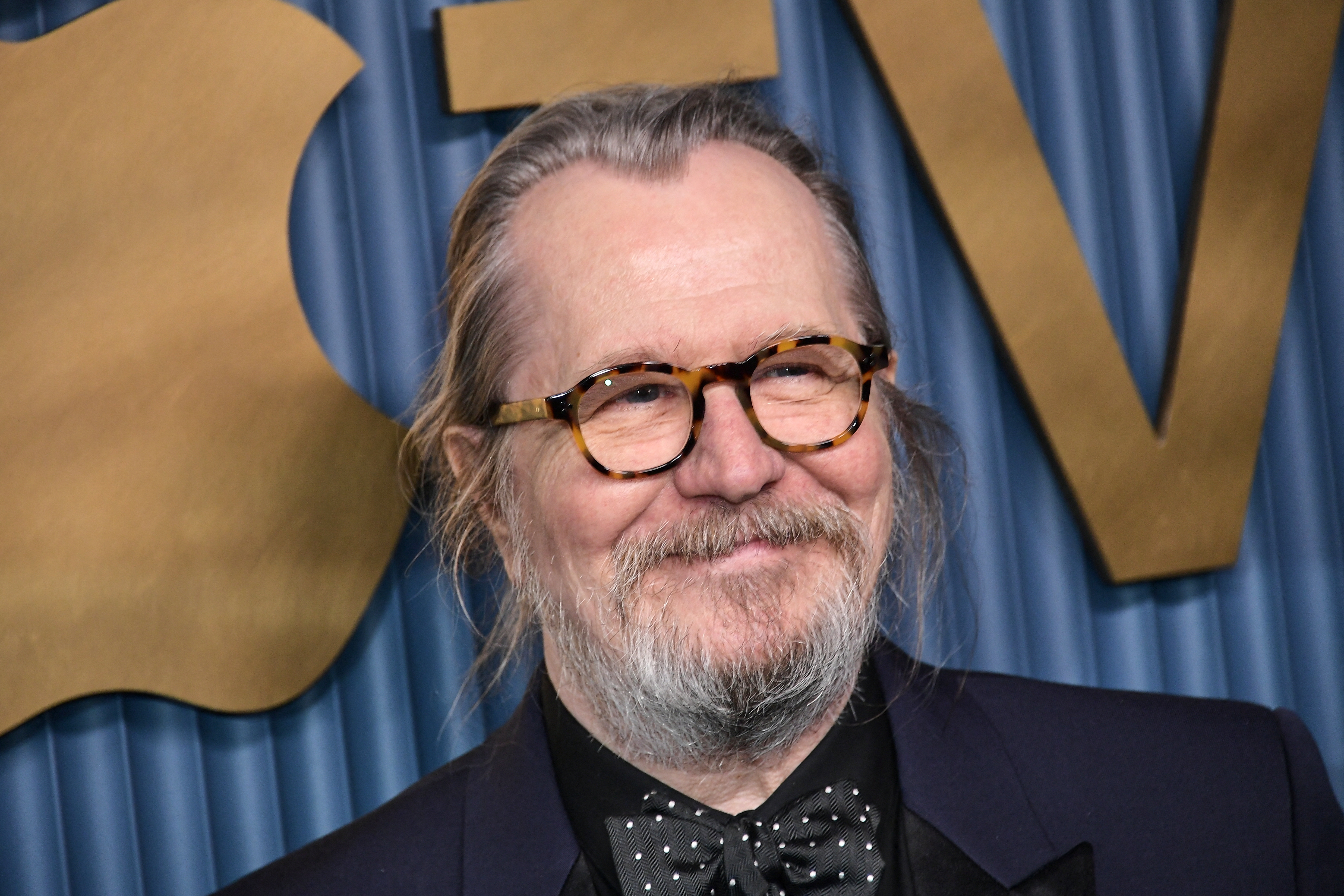 US actor Gary Oldman attends the red carpet event to celebrate Apple TV+ Emmy nominees at Mother Wolf in Los Angeles, September 15, 2024. (Photo by Unique Nicole / AFP) (Photo by UNIQUE NICOLE/AFP via Getty Images)