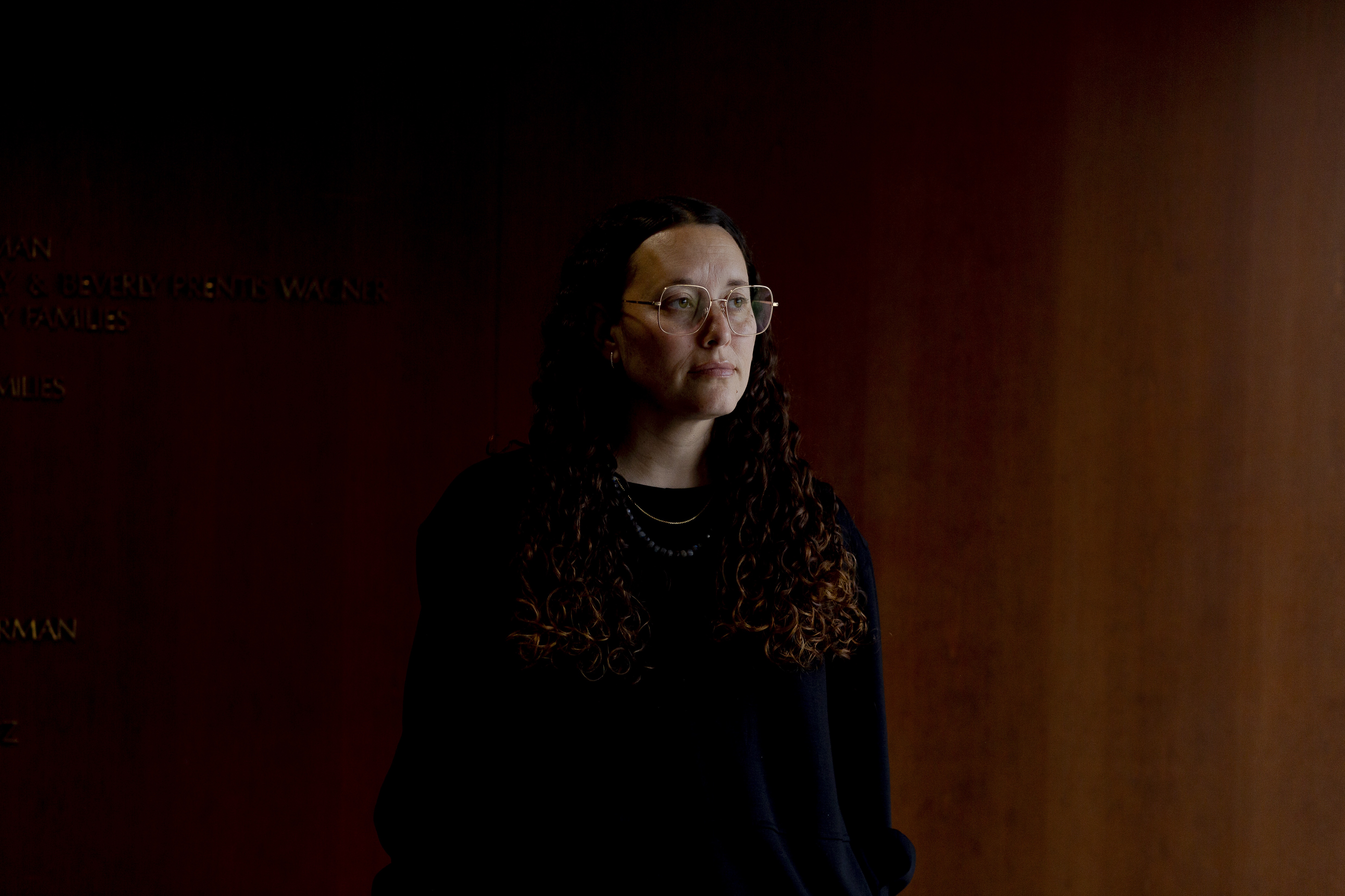 Rabbi Jen Lader in West Bloomfield, Mich., on May 7, 2026. Lader is a rabbi at Temple Israel, where a gunman rammed a truck full of fireworks and gasoline through preschool doors in March. "I think people don