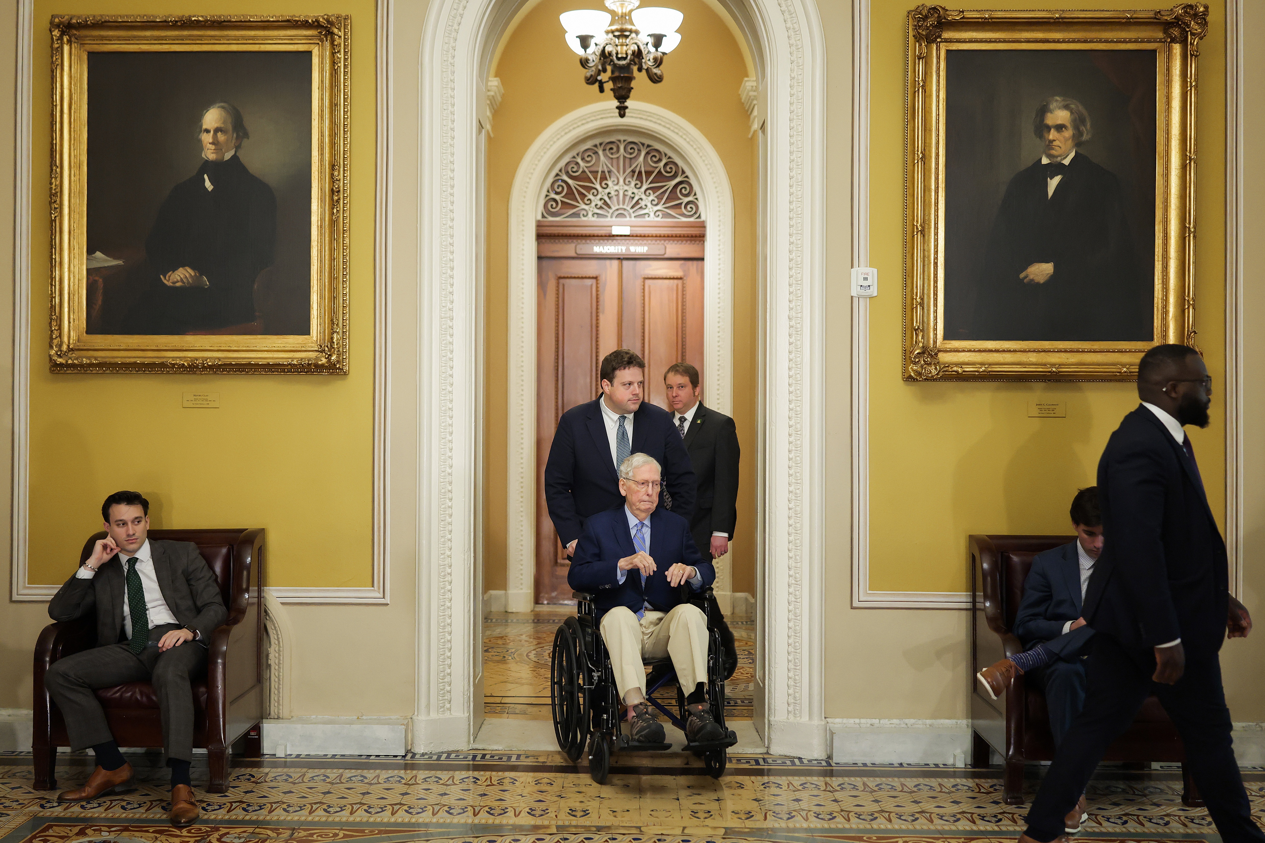 Former Republican Senate Majority Leader Mitch McConnell hospitalized