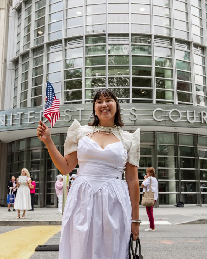 Nicole Solis-Sison on the day she became a naturalized citizen. Solis-Sison first came to the U.S. from the Philippines when she was 7.