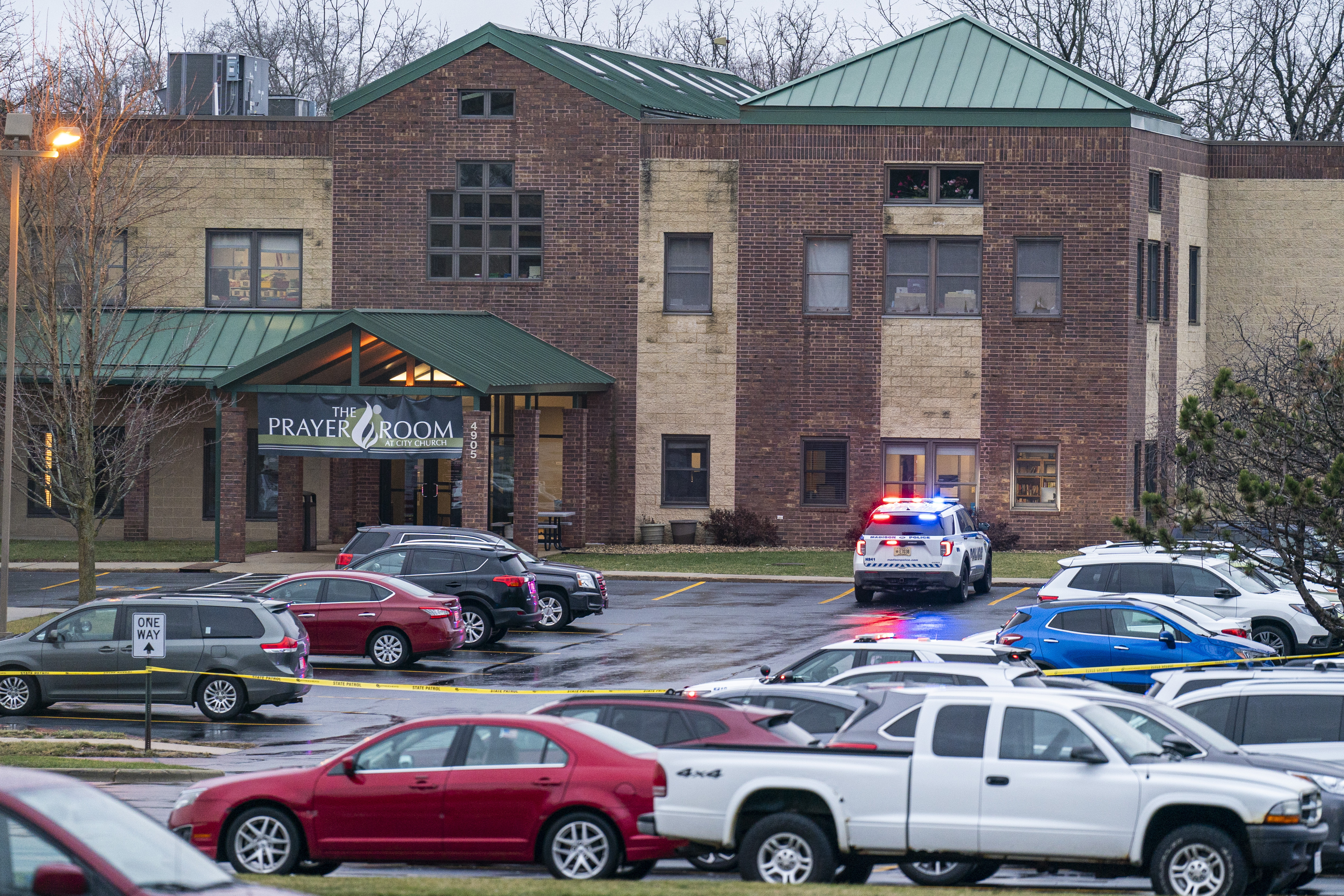 The campus of Abundant Life Christian School in Madison, Wis., where a teenage girl opened fire on Monday.
