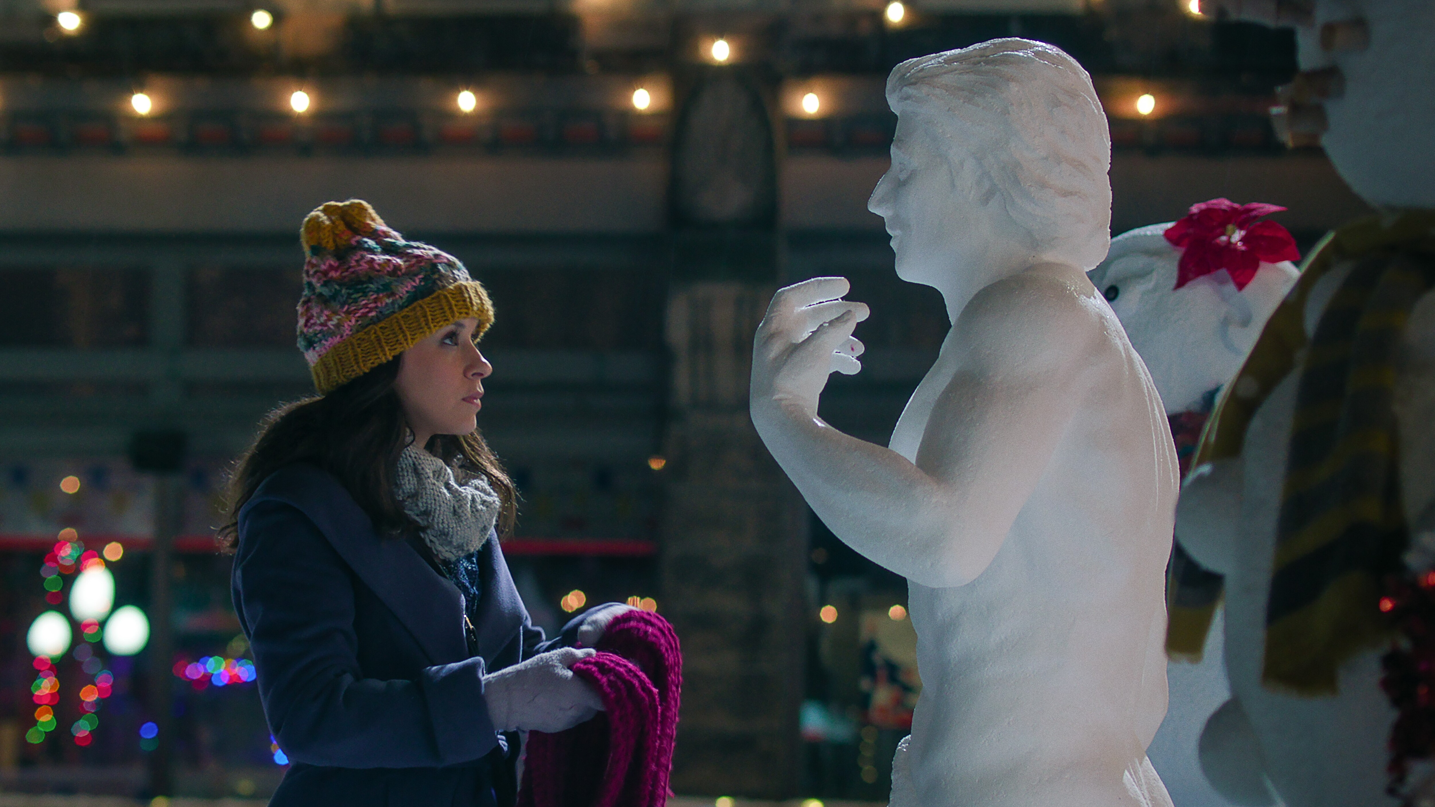 Lacey Chabert stars as Kathy Barrett in <em>Hot Frosty</em> on Netflix.
