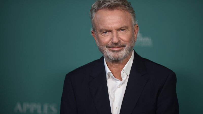 Sam Neill arrives at the premiere of "Apples Never Fall" on March 12, 2024, in Los Angeles.