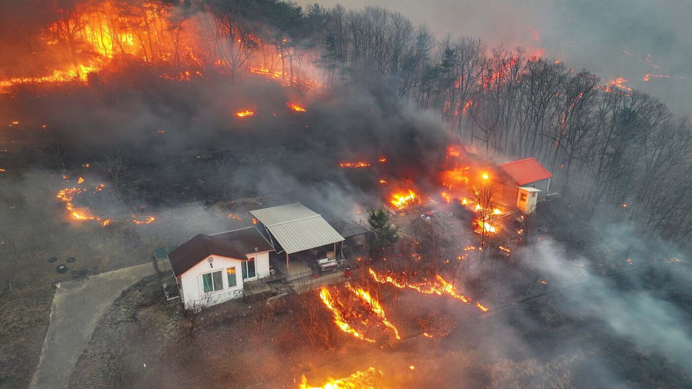 Wildfires ravage South Korea, killing 18 and destroying a 1,300-year-old temple