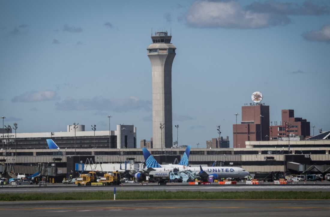 United Airline planes are seen at Newark Liberty International Airport in Newark, New Jersey on May 7.