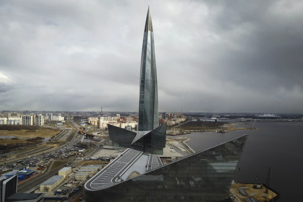 A view of the business tower Lakhta Centre, the headquarters of Russian gas monopoly Gazprom in St. Petersburg, Russia.