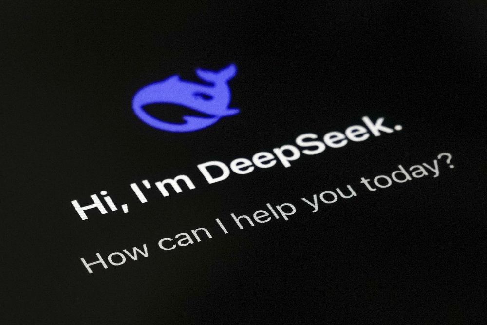 The smartphone app DeepSeek's page is seen on a smartphone screen in Beijing, Tuesday, Jan. 28, 2025. (AP)