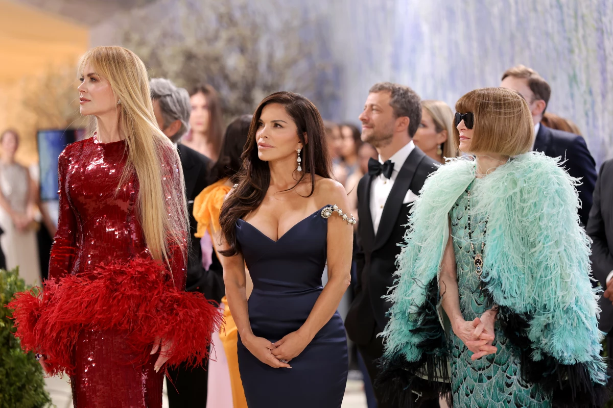 Nicole Kidman (left), Lauren Sánchez Bezos and Anna Wintour attend the 2026 Met Gala.