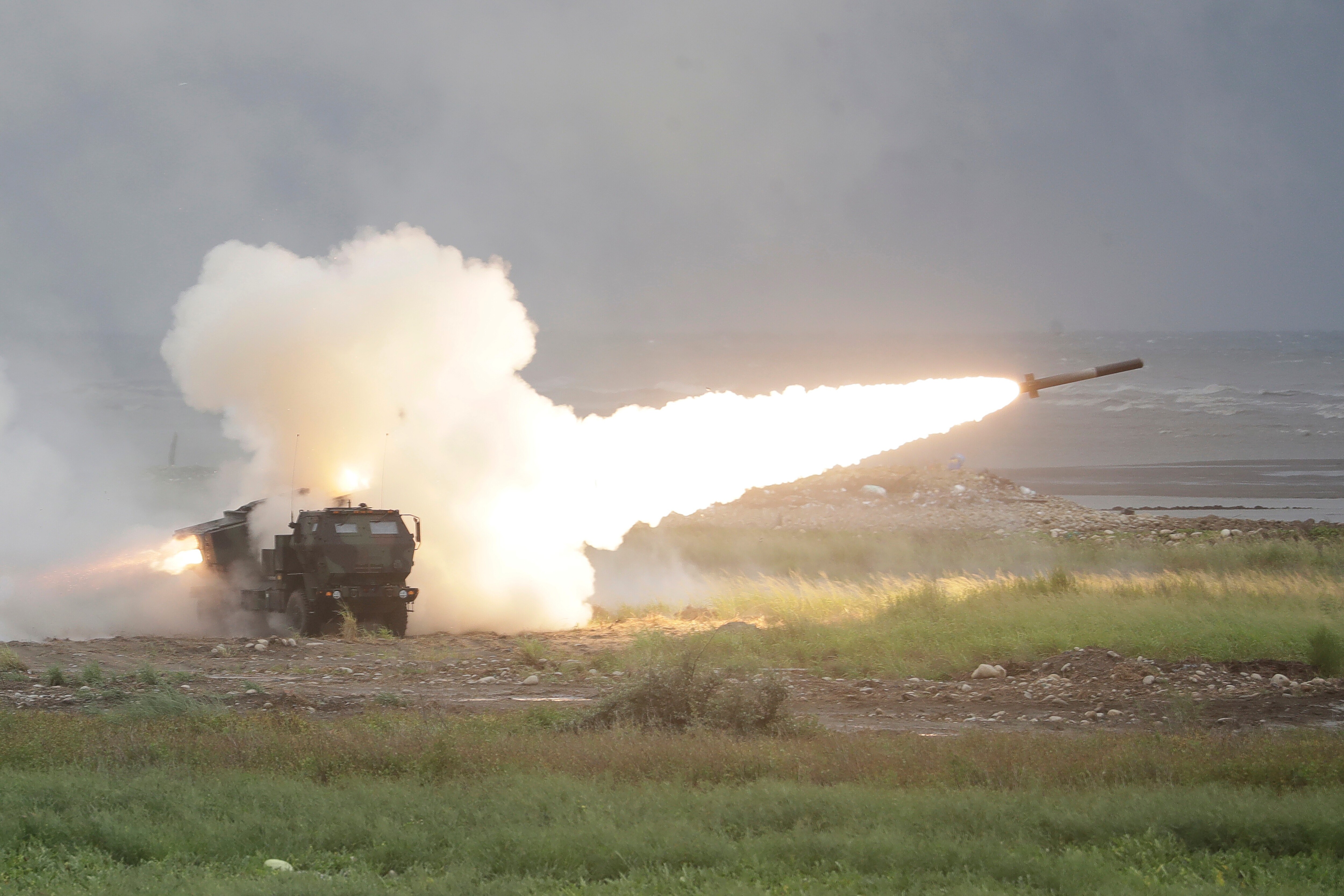 Taiwan drills with U.S. rocket system, firing in China's direction