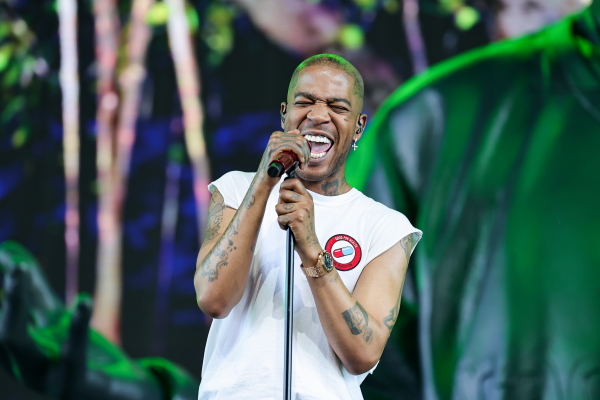 Kid Cudi performs at the Sahara Tent during the 2024 Coachella Valley Music and Arts Festival at Empire Polo Club on April 21, 2024 in Indio, California.