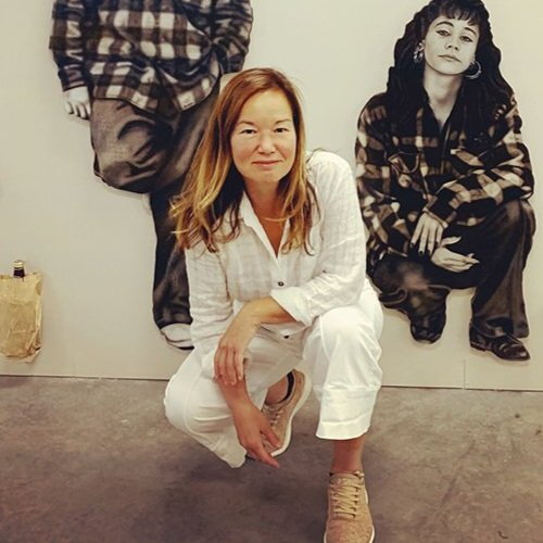 Philippa Hughes attends "Looking For America," a series of dinners and art exhibitions, at the El Paso Museum of History in 2019.
