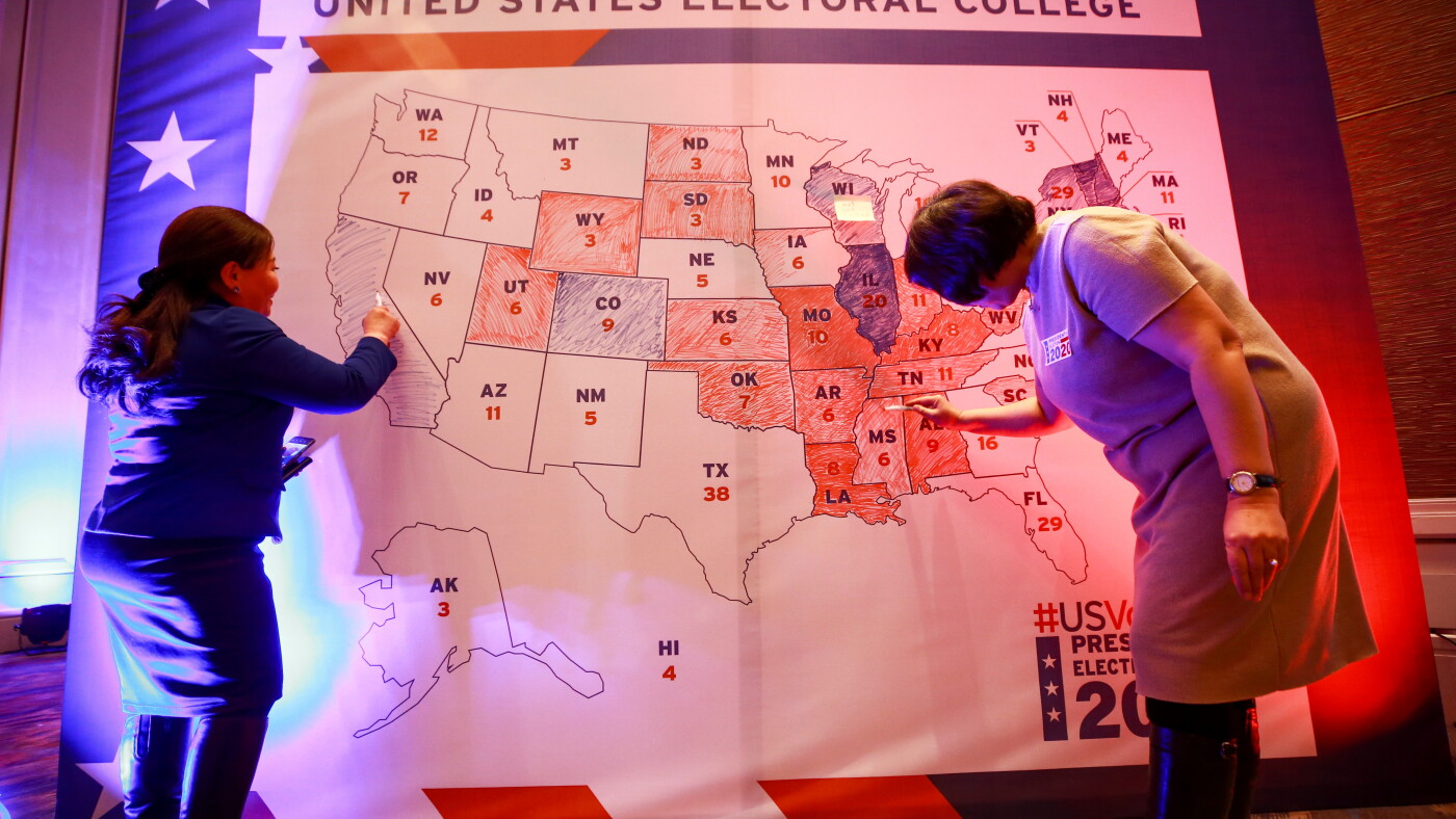 Voting Colors Why the Electoral College map’s colors can change : NPR
