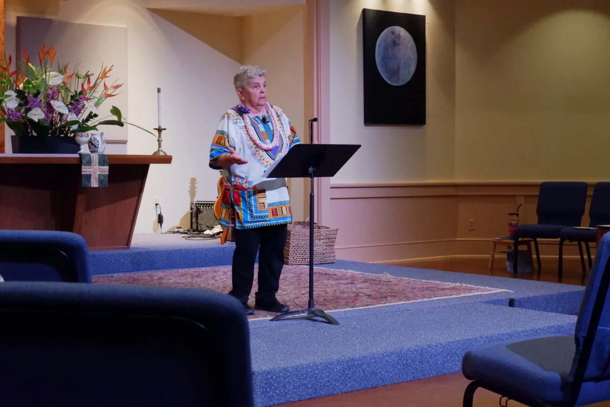 The Rev. Babs Miller speaks about how the congregation at St. Andrew's Presbyterian Church is working to assist Hilda and Iván Ramirez.