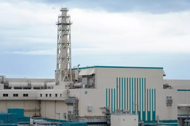 FILE - The Unit 6 reactor building is pictured during a media tour at Tokyo Electric Power Company Holdings' (TEPCO) Kashiwazaki-Kariwa nuclear power station in Kariwa Village, Niigata prefecture, Japan on Friday, May 1, 2026.