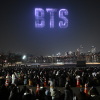 Fans in Seoul waiting for the comeback concert by BTS watch a drone light show. The biggest band in K-pop before it went on hiatus in 2022 so its members could perform mandatory military service in South Korea, BTS released its sixth album, Arirang, on March 20.