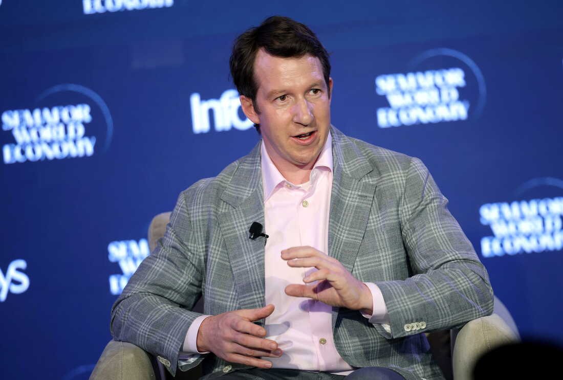Jack Clark, co-founder and head of public benefit at Anthropic PBC, participates in a discussion at the Semafor World Economy Summit in Washington on April 13.