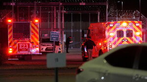 Emergency vehicles arrive at Riverbend Maximum Security Institution after the execution of Christa Pike was halted Sept. 30 in Nashville, Tenn.