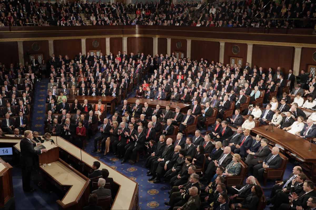 President Trump addresses a joint session of Congress on Feb. 28, 2017.