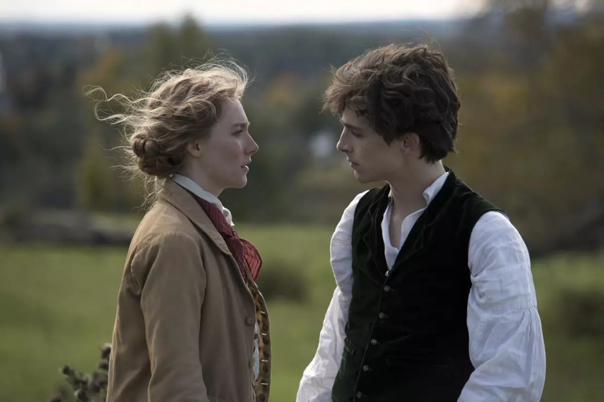 Saoirse Ronan and Timothée Chalamet in 2019's Little Women, written and directed by Greta Gerwig.