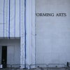 The entrance to the John F. Kennedy Center for the Performing Arts in Washington, D.C. on Aug. 13, still draped with the tarp that has been in place for months.