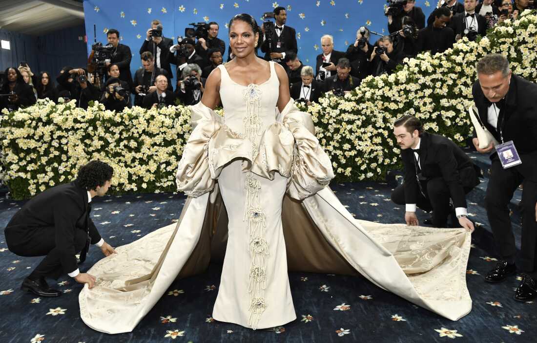 Audra McDonald attends The Metropolitan Museum of Art's Costume Institute benefit gala celebrating the opening of the "Superfine: Tailoring Black Style" exhibition on Monday, May 5, 2025, in New York. (Photo by Evan Agostini/Invision/AP)