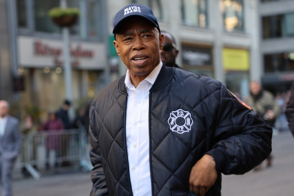 New York City Mayor Eric Adams participated in last year's Veterans Day Parade in November, after federal agents seized electronic devices belonging to him.