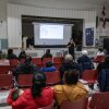 Amica Center for Immigrant Rights (formerly known as CAIR Coalition) attorney, Atenas Burrola Estrada speaks during an presentation on immigration enforcement at a school in Washington, D.C., on Jan. 10, 2025.