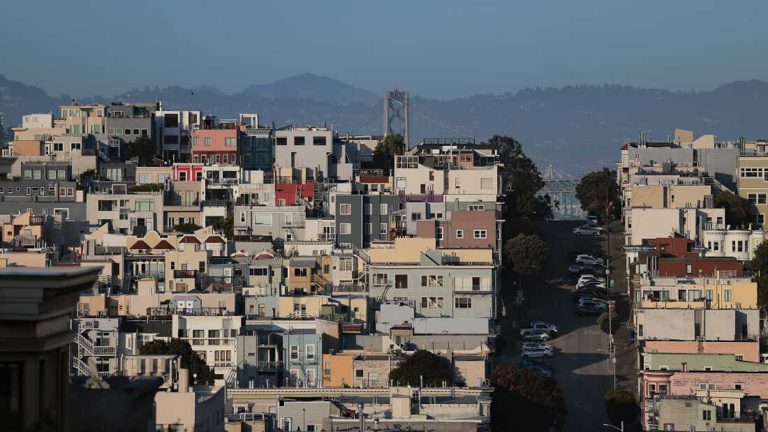 A view of San Francisco's North Beach neighborhood on June 29, 2026, in San Francisco, Calif. San Francisco apartment rents are soaring as the AI boom brings a new wave of wealth to the city. The city's average apartment rent has surpassed New York City's, previously the nation's most expensive, reaching $3,827 per month.