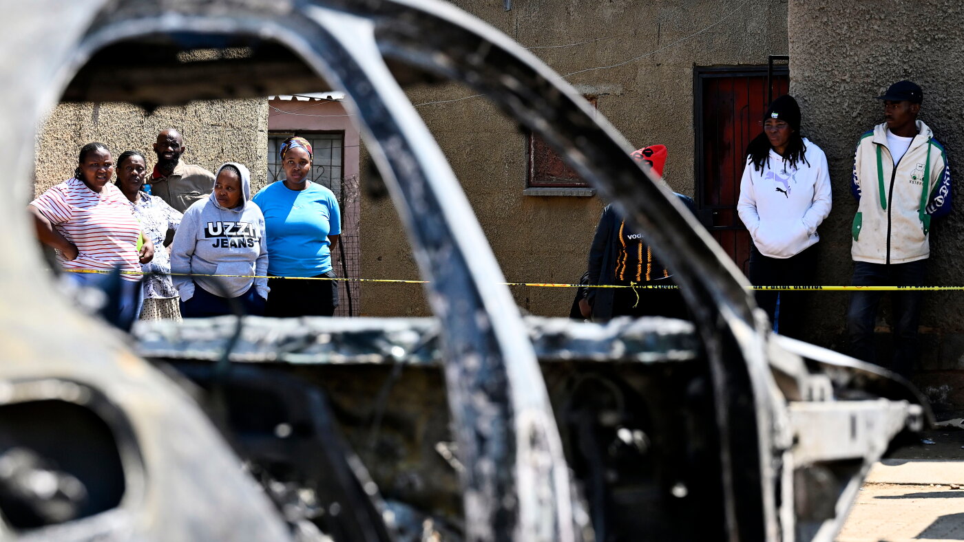 South Africa reels from spate of mblock shootings that killed 38 people in a week : NPR
