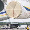 Police forensic technicians work near a Ukrainian aircraft at Leipzig/Halle Airport, where a drone with an explosive device was found and a detonator was removed from the object, in Schkeuditz, Germany, Wednesday Aug. 5, 2026.