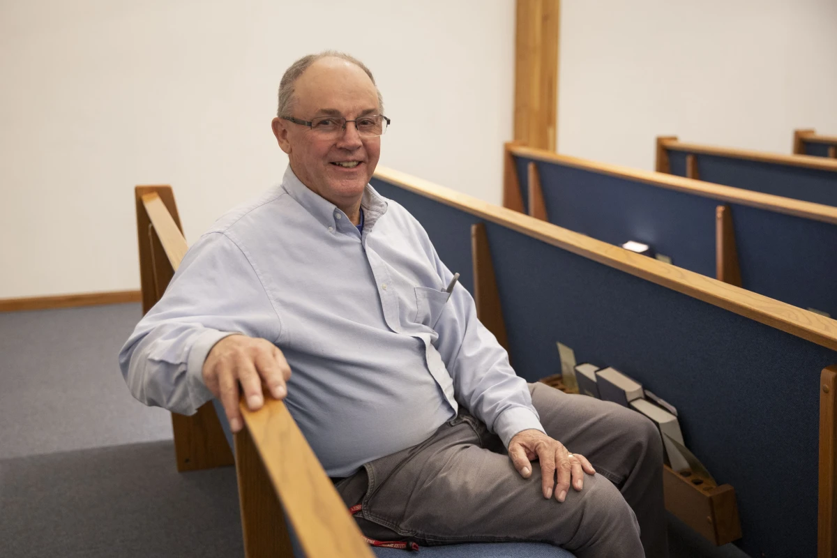 Choir member Chris Johnson, the recently appointed mayor of Crawford, Colo., says: 'We're just all there to sing.'