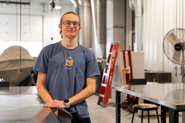 Shiloh Morter’s goal is to become an engineer, but first, he is studying at Muscatine Community College.