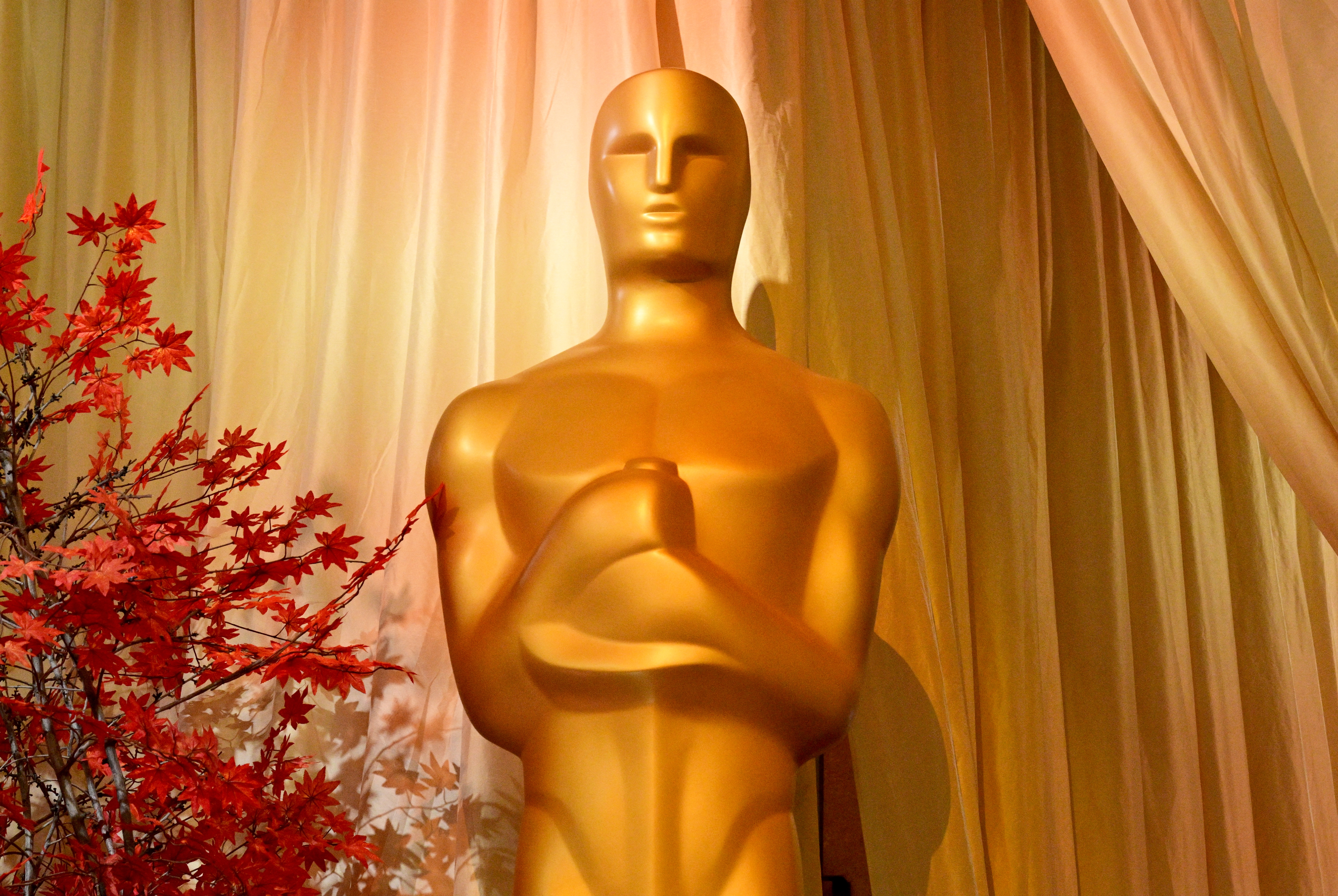An Oscar statue is seen ahead of the 98th Annual Academy Awards at the Dolby Theatre in Hollywood, California, on March 14, 2026.