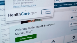 Pages from the U.S. Affordable Care Act health insurance website healthcare.gov are seen on a computer screen in New York, Aug. 19, 2025. (AP Photo/Patrick Sison, File)