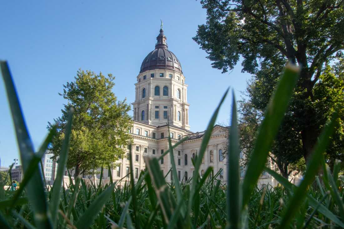 The Kansas Statehouse is seen in Topeka.