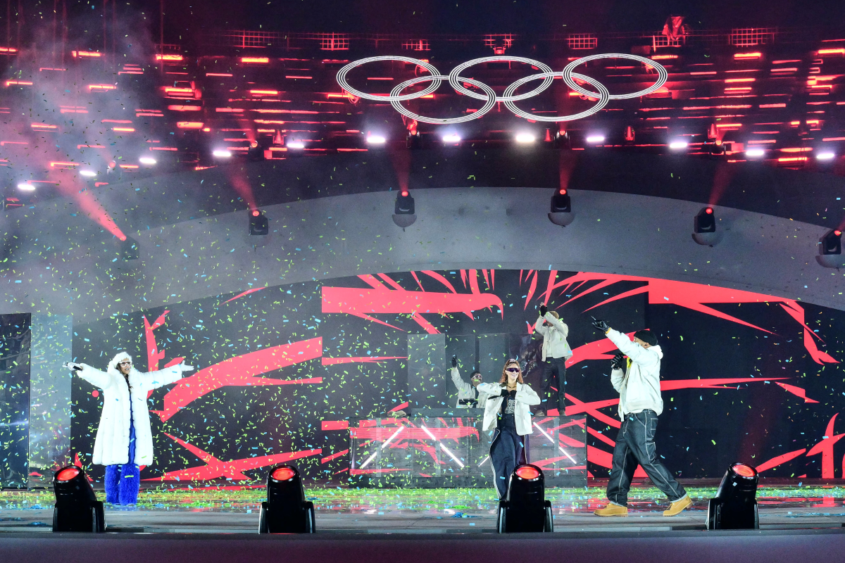 Major Lazer got the crowd moving with a medley of their hits, joined by collaborators including Jamaican singer Nyla.