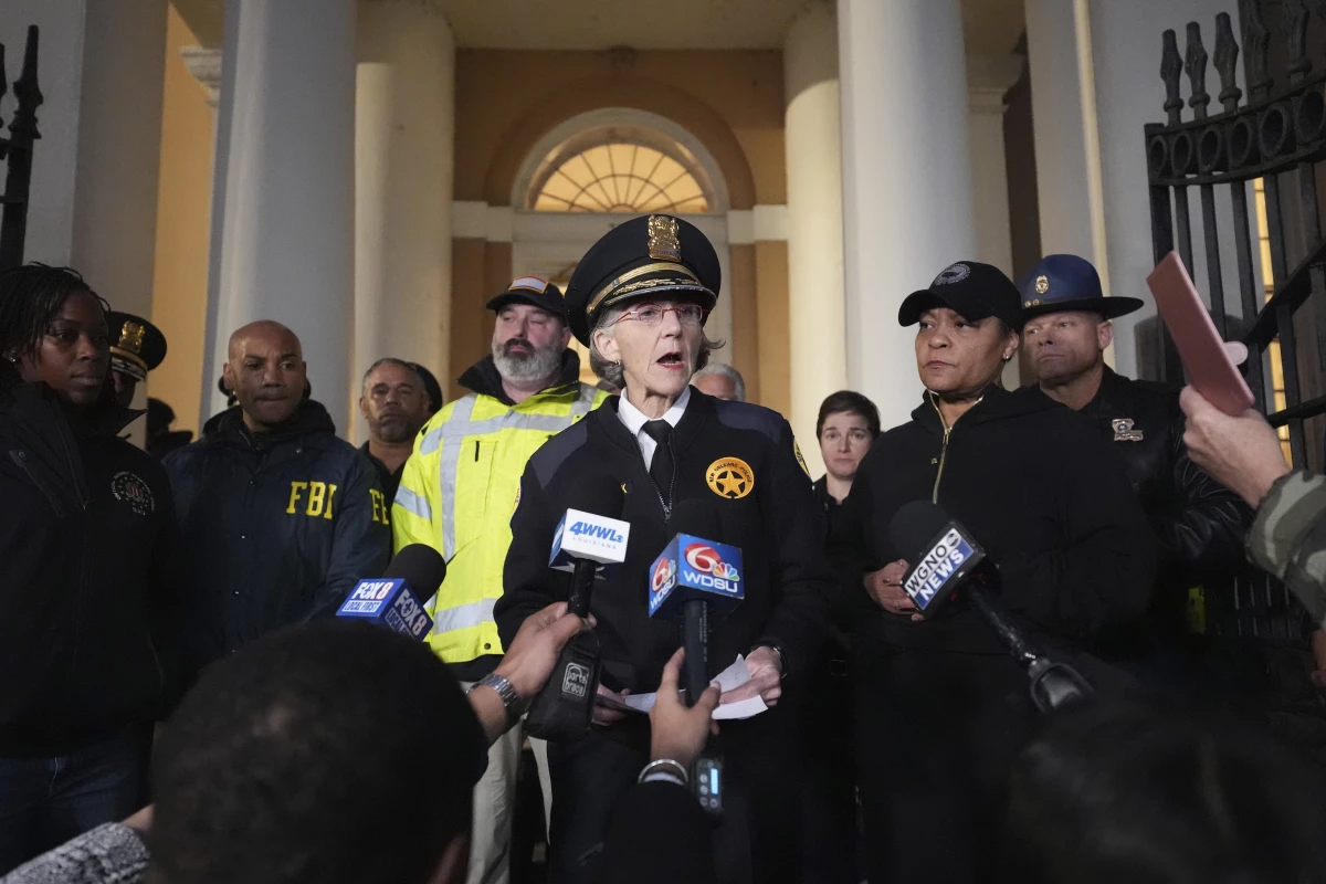 Superintendent of Police for the New Orleans Police Department Anne Kirkpatrick makes a statement after a vehicle drove into a crowd on New Orleans' Canal and Bourbon Street.