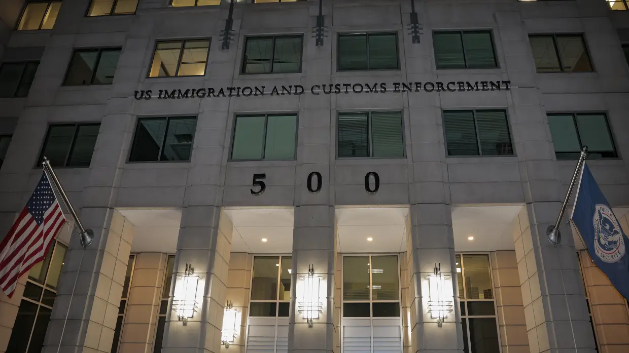 The U.S. Immigration and Customs Enforcement building in Washington, D.C.