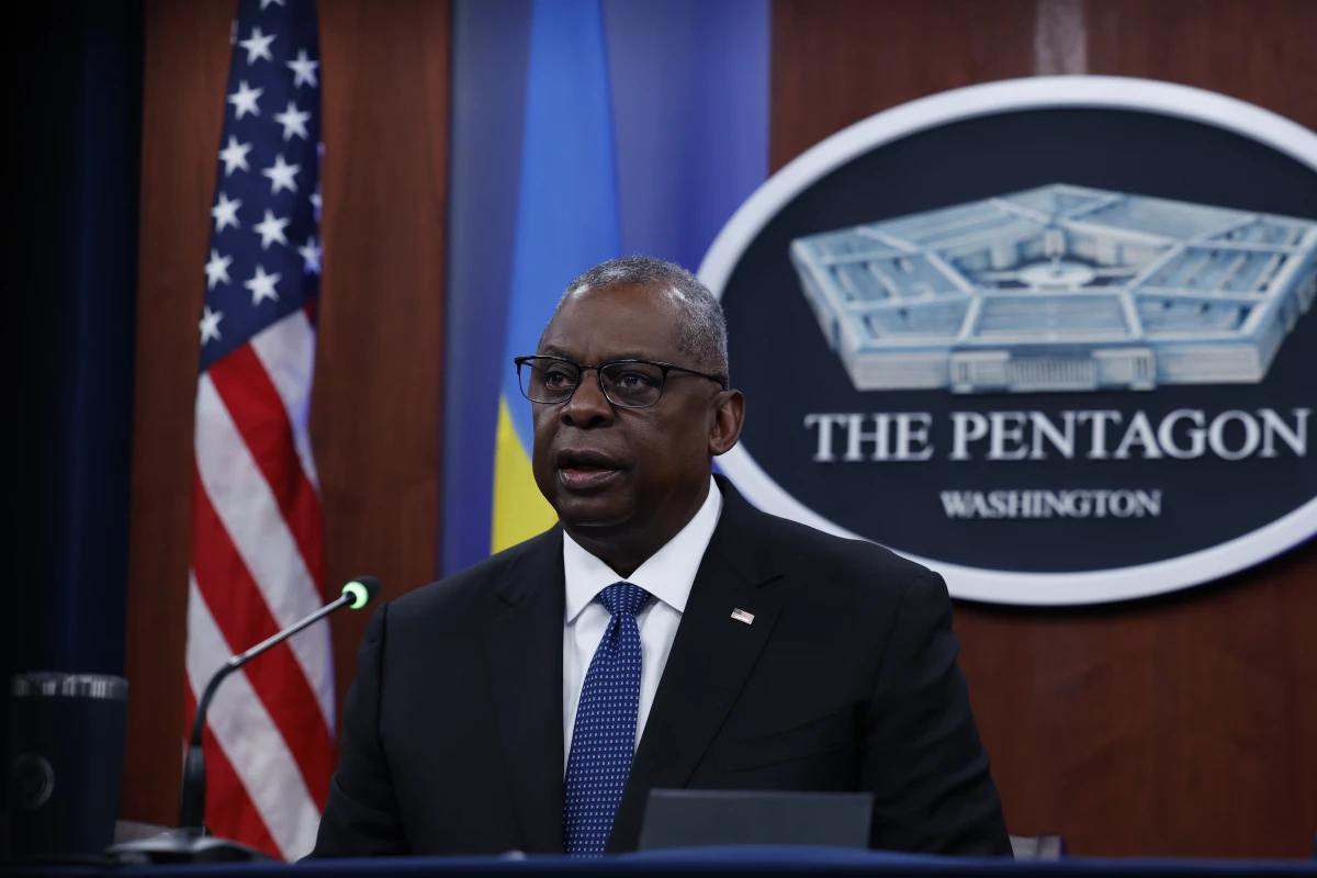 U.S. Secretary of Defense Lloyd Austin speaks at the Pentagon in November, 2023.