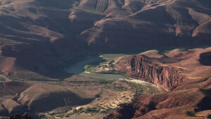 The Colorado River flows through the Grand Canyon in northern Arizona on June 16, 2026.