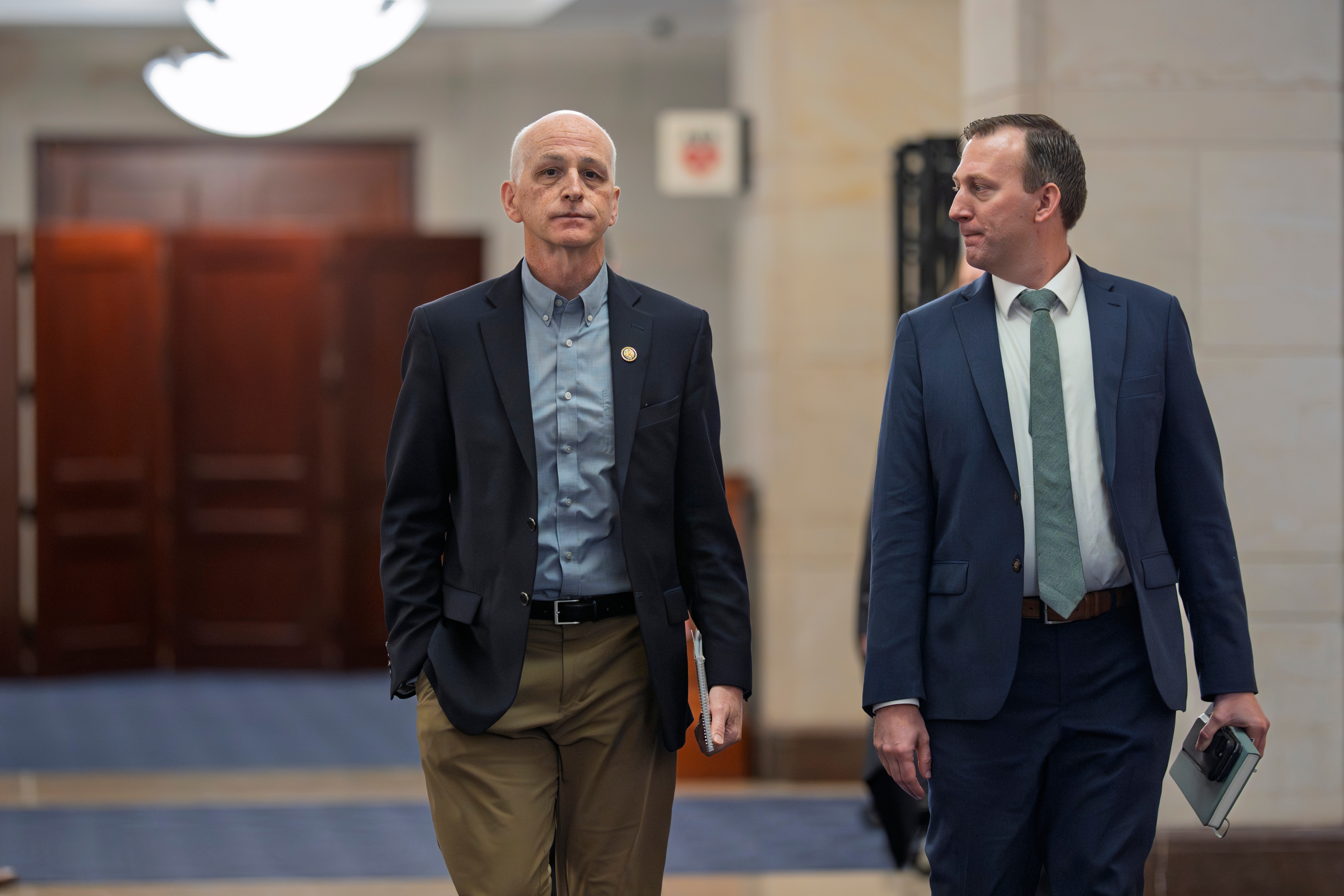 Rep. Adam Smith, D-Wash., the ranking member of the House Armed Services Committee, leaves after a classified briefing with Adm. Frank "Mitch" Bradley, commander of the U.S. Special Operations Command, and Gen. Dan Caine, chairman of the Joint Chiefs of Staff, at the United States Capitol in Washington, Thursday, Dec. 4.