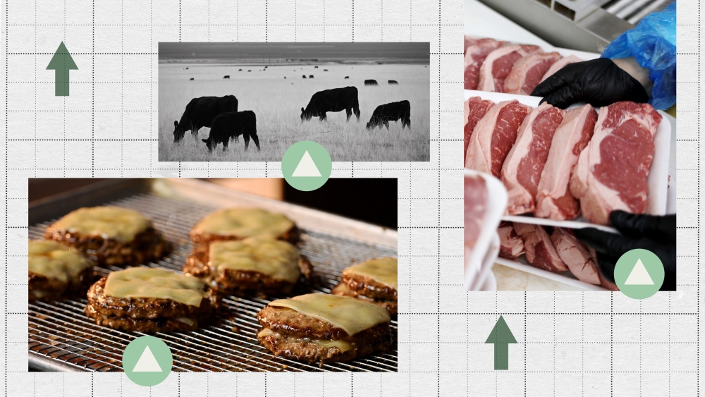 Beef prices have increased over 50% since 2020, causing restaurants and stores to raise their prices. (Emily Bogle/NPR)