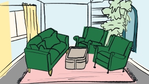 "Adding a bit of walking room, about 18 to 24 inches, behind your couch, side table or armchairs can create the illusion of depth," says Alexandra Gater, a home design consultant and the author of Own Your Space: Attainable Room-by-Room Decorating Tips for Renters and Homeowners.