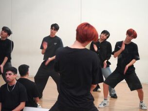 Members of Q_ARE practice choreography during a rehearsal in Santiago, Chile. The six-member group is part of a growing wave of Chilean artists inspired by K-pop's music, visuals and performance style.