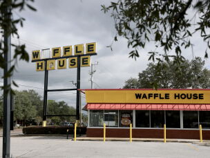 Hurricane Isaias forced a Waffle House restaurant to shut down when it passed through Fort Walton Beach, Florida. Isaias made landfall as the season's first Atlantic hurricane.