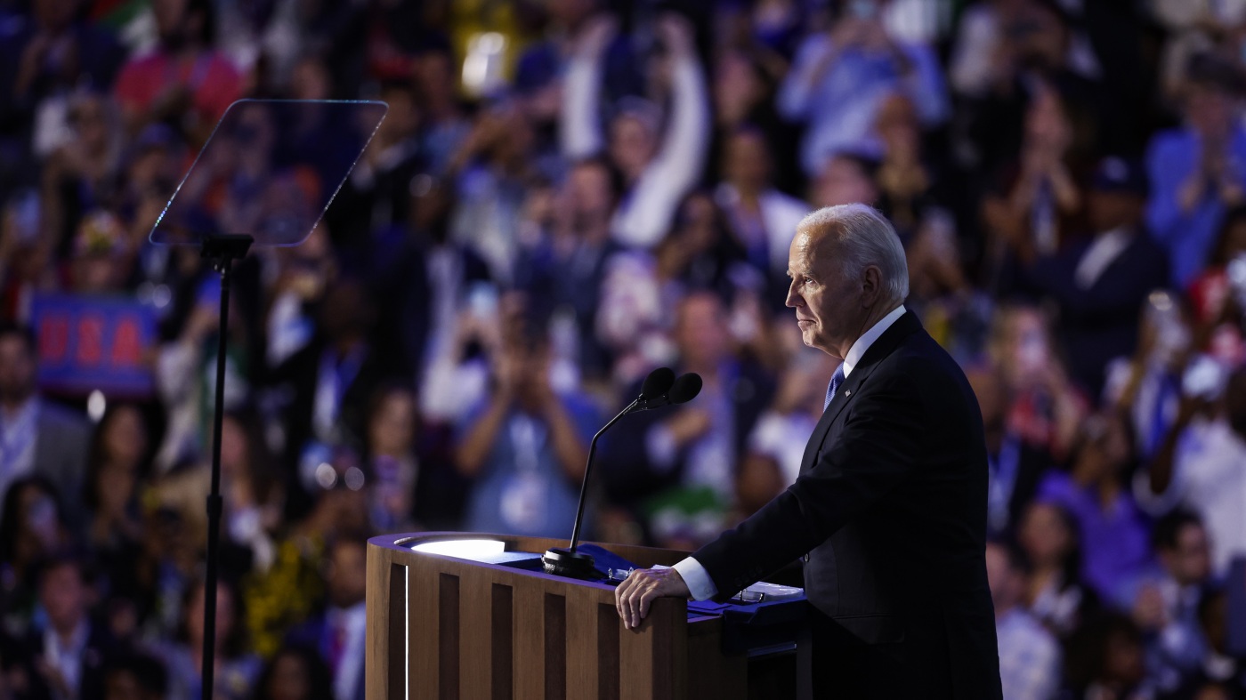 Biden’s DNC speech, protestors rally outside : NPR Biden’s DNC speech, protestors rally outside : NPR