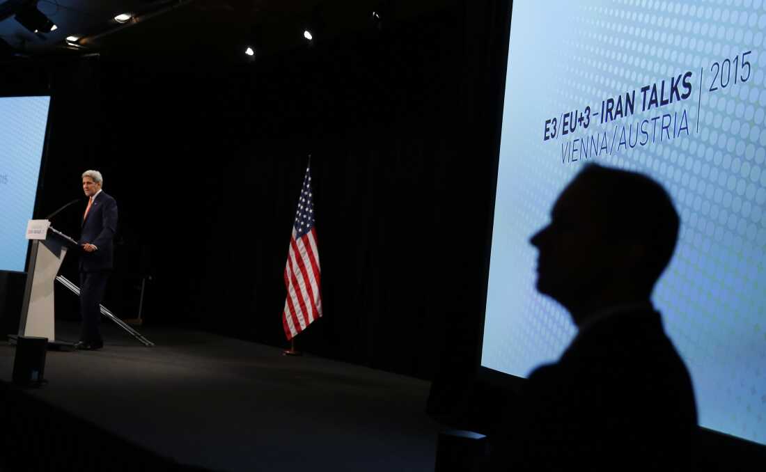 U.S. Secretary of State John Kerry speaks during a news conference on the Iran nuclear talks deal at the Austria International Centre in Vienna, Austria on July 14, 2015.