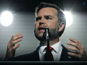 Vice President Vance speaks during the second day of the Republican National Committee midterm convention in Dallas, Texas on Sept. 10, 2026.