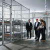 President Donald Trump, along with officials including Florida Gov. Ron DeSantis and Homeland Security Secretary Kristi Noem, tour the immigration detention center.