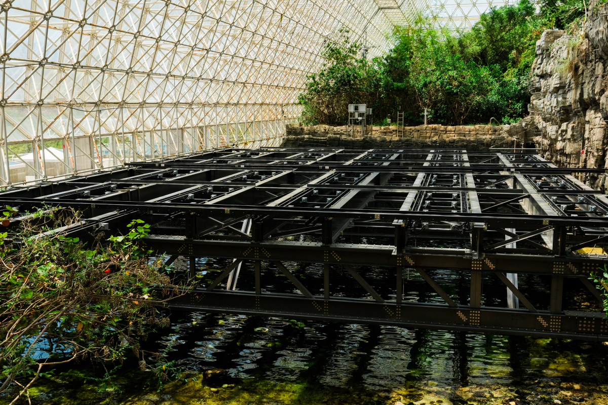 The miniature ocean at Biosphere 2 on June 20, 2025, in Oracle, Ariz.